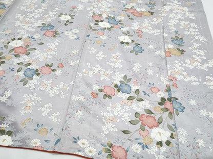 平和屋着物●訪問着　草花文　暈し染め　正絹　逸品　CABH3613th