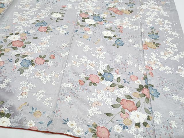 平和屋着物●訪問着　草花文　暈し染め　正絹　逸品　CABH3613th