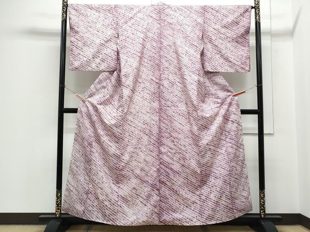平和屋着物●上質な小紋　杢目絞り　正絹　逸品　CABH3614th