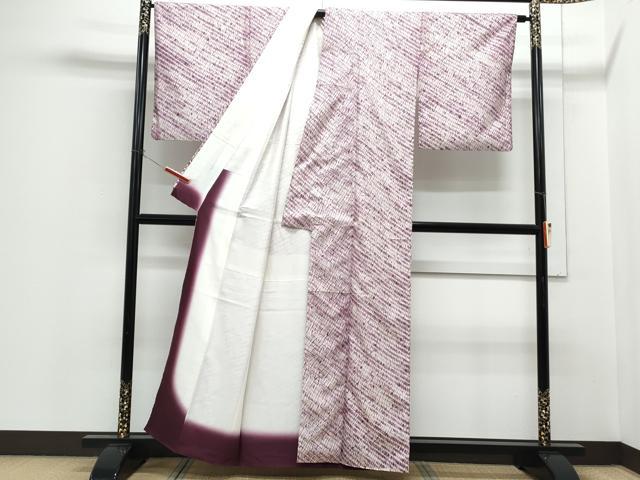 平和屋着物●上質な小紋　杢目絞り　正絹　逸品　CABH3614th