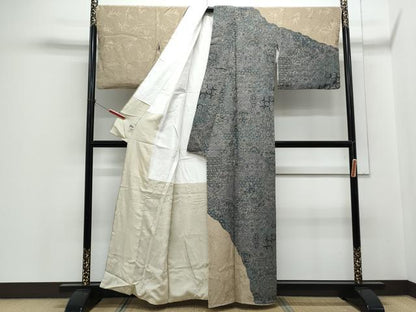 平和屋着物●訪問着　道長更紗花文　まるやま扱い　正絹　逸品　CABH3616th