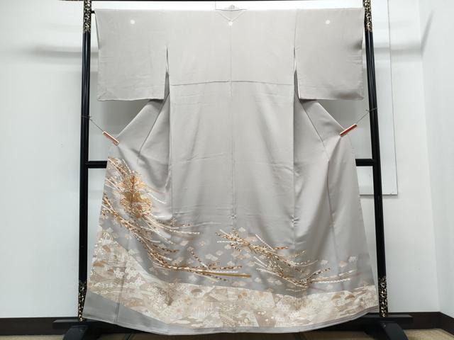 平和屋着物●銀座きしや　色留袖　文箱熨斗花文　金彩　正絹　逸品　CABH3622th