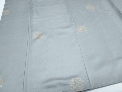 平和屋着物●上質な小紋　菊　金彩　反端付き　正絹　逸品　CABH3623th