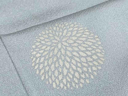 平和屋着物●上質な小紋　菊　金彩　反端付き　正絹　逸品　CABH3623th