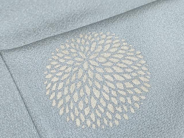 平和屋着物●上質な小紋　菊　金彩　反端付き　正絹　逸品　CABH3623th