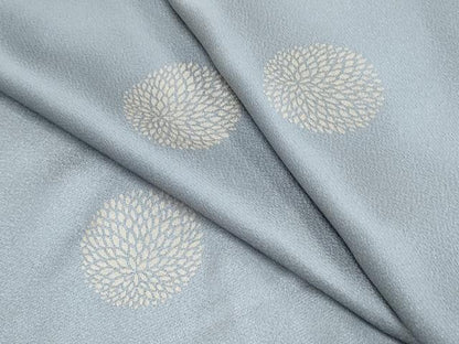 平和屋着物●上質な小紋　菊　金彩　反端付き　正絹　逸品　CABH3623th