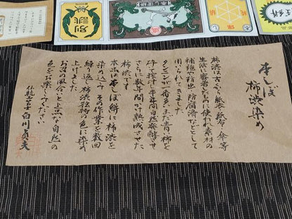 平和屋着物●伝統工芸士　白川貞夫作　お召　本しぼ絣　柿渋染め　矢羽根文　証紙付き　正絹　逸品　CABH3628th