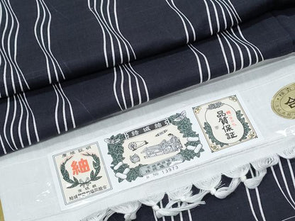 平和屋着物●結城紬　立涌文　証紙付き　正絹　逸品　CABH3629th