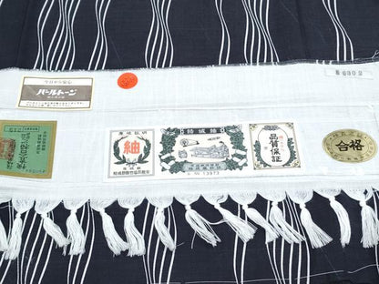 平和屋着物●結城紬　立涌文　証紙付き　正絹　逸品　CABH3629th