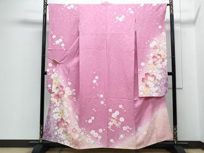平和屋着物●豪華振袖　舞花文　金彩　正絹　逸品　CABH3631th