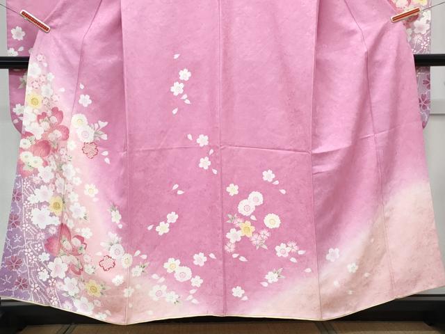 平和屋着物●豪華振袖　舞花文　金彩　正絹　逸品　CABH3631th