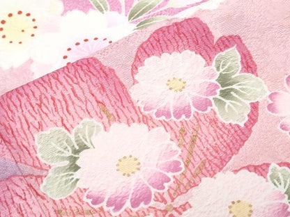 平和屋着物●豪華振袖　舞花文　金彩　正絹　逸品　CABH3631th