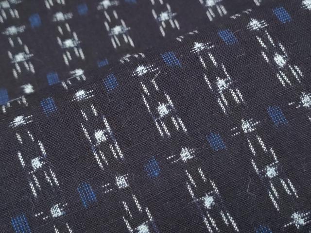 平和屋着物●久留米絣　単衣　吉祥文　正絹　逸品　CABH3636th