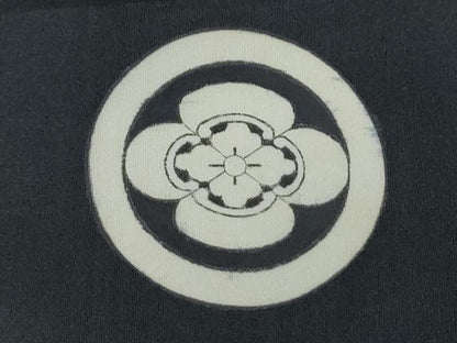 平和屋着物●男性　黒紋付　正絹　逸品　CABH3641th