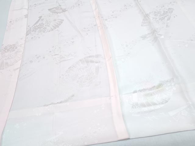 平和屋着物●振袖用　長襦袢　無双仕立て　扇面花地紋　暈し染め　正絹　逸品　CABH3644th