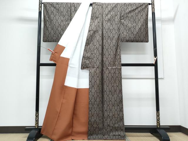 平和屋着物●本場大島紬　9マルキ　吉祥文　正絹　逸品　CABH3645th