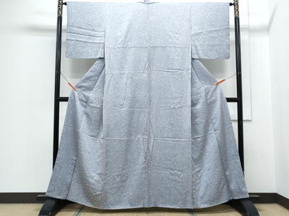 平和屋着物■上質な小紋　草葉文　正絹　逸品　CABH3656th
