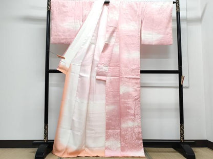 平和屋着物■上質な小紋　樹林地紋　暈し染め　正絹　逸品　CABH3660th