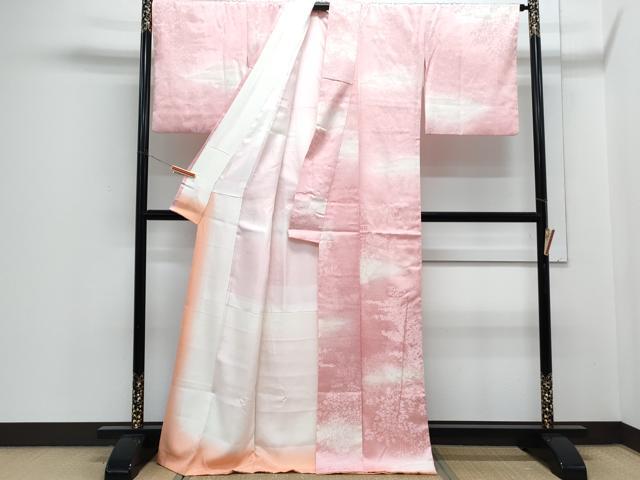 平和屋着物■上質な小紋　樹林地紋　暈し染め　正絹　逸品　CABH3660th