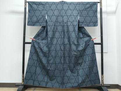 平和屋着物■上質な紬　100亀甲　吉祥文　正絹　逸品　CABH3661th