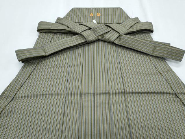 平和屋着物●男性　行灯袴　縞　正絹　逸品　未使用　CABH3666th