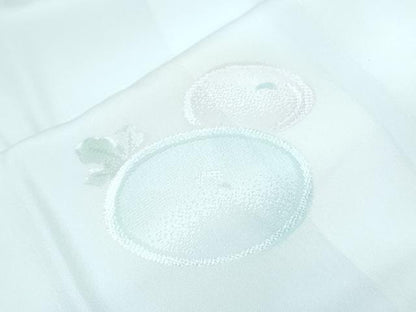 平和屋着物●長襦袢　無双仕立て　蛍暈し　万寿菊地紋　半衿刺繍　正絹　逸品　未使用　CABH3667th