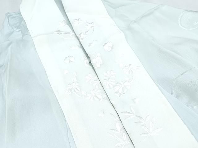 平和屋着物●長襦袢　無双仕立て　蛍暈し　万寿菊地紋　半衿刺繍　正絹　逸品　未使用　CABH3667th
