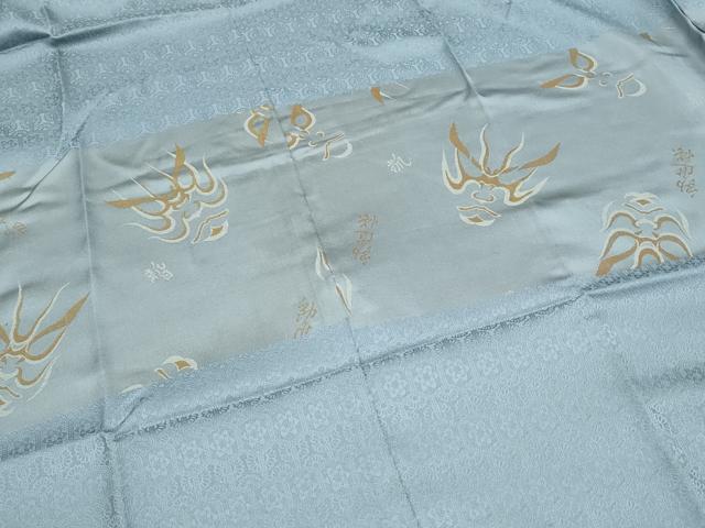 平和屋着物●男性　長襦袢　仮絵羽　隈取　正絹　逸品　未使用　CABH3669th