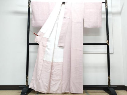 平和屋着物●上質な色無地　立涌地紋　虹色　正絹　逸品　CABH3671th