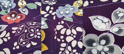 平和屋着物●訪問着　草花文　正絹　逸品　CABH3680th