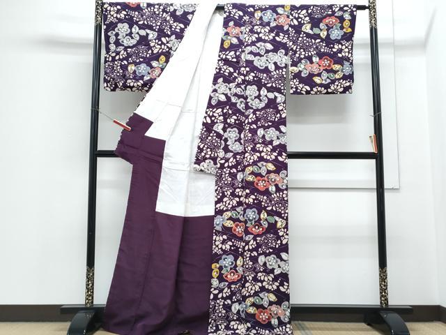 平和屋着物●訪問着　草花文　正絹　逸品　CABH3680th