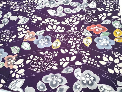 平和屋着物●訪問着　草花文　正絹　逸品　CABH3680th