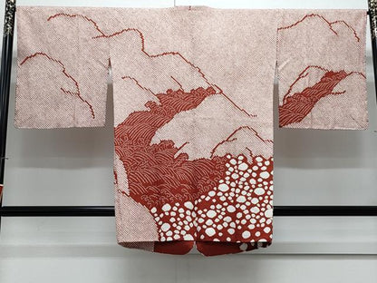 平和屋着物●道行コート　総絞り　遠山文　正絹　逸品　未使用　CABH3682th
