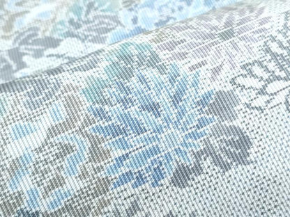 平和屋着物●本場大島紬　白大島　7マルキ　総絣　草花文　正絹　逸品　未使用　CABH3686th