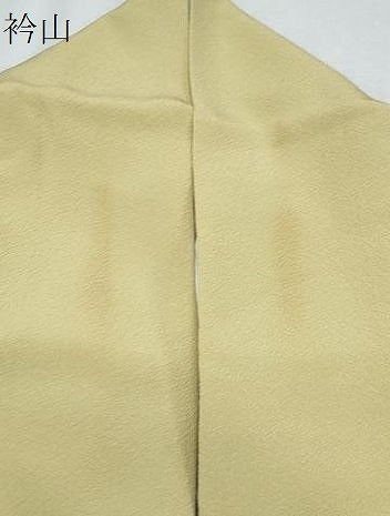 平和屋着物●上質な色無地　枯草色　正絹　逸品　CABH3688th