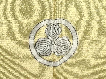 平和屋着物●上質な色無地　枯草色　正絹　逸品　CABH3688th