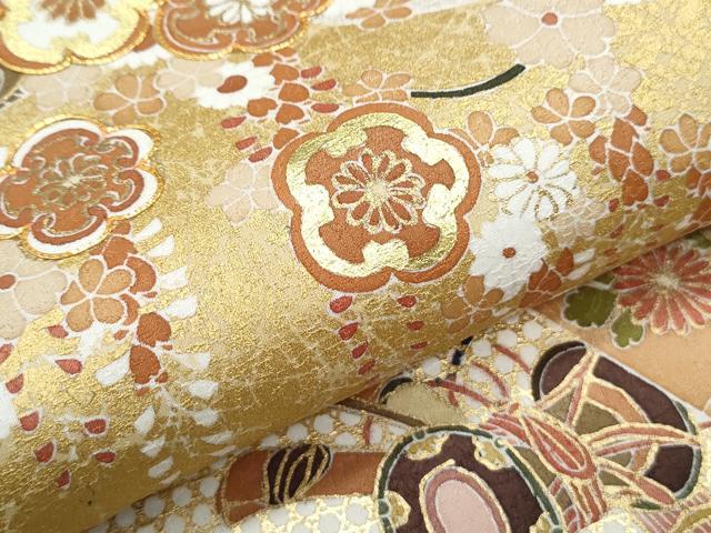 平和屋着物●豪華色留袖　駒刺繍　雲重ね飛鶴文　暈し染め　金彩　正絹　逸品　CABH3692th