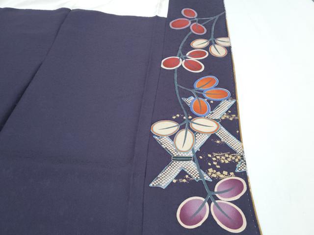 平和屋着物●豪華振袖　籬枝花文　金彩　正絹　逸品　CABH3694th