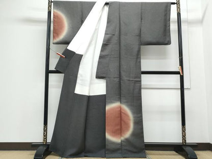平和屋着物●訪問着　丸文　暈し染め　正絹　逸品　CABH3702th