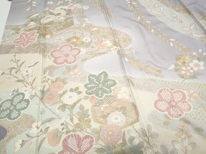 平和屋着物●訪問着　文箱花文　暈し染め　金彩　正絹　逸品　CABH3703th