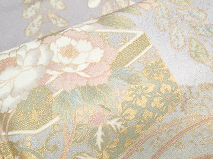 平和屋着物●訪問着　文箱花文　暈し染め　金彩　正絹　逸品　CABH3703th