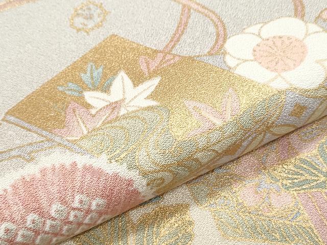 平和屋着物●訪問着　文箱花文　暈し染め　金彩　正絹　逸品　CABH3703th