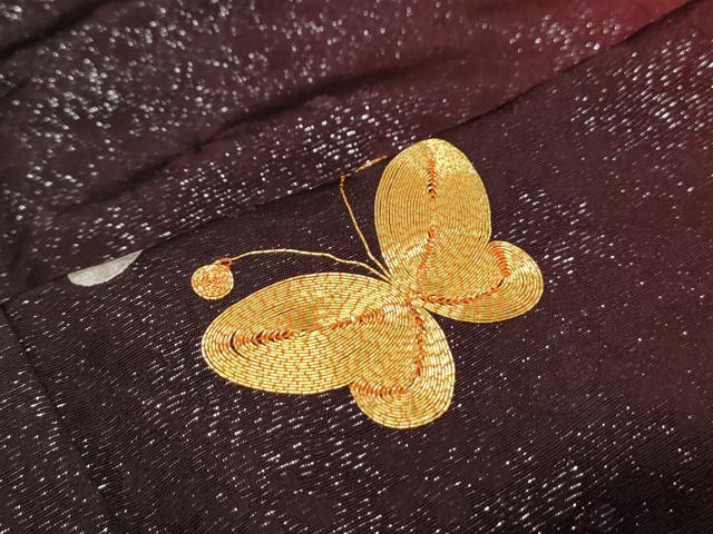 平和屋着物●豪華振袖　駒刺繍　舞蝶文　暈し染め　銀通し地　やまと誂製　正絹　逸品　CABH3706th