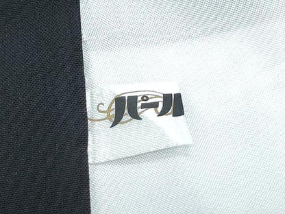 平和屋着物●本場手織　赤城刺子紬　訪問着　抽象紋様　黒地　証紙付き　正絹　逸品　CABH3708th