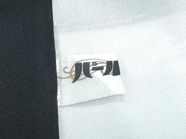平和屋着物●本場手織　赤城刺子紬　訪問着　抽象紋様　黒地　証紙付き　正絹　逸品　CABH3708th