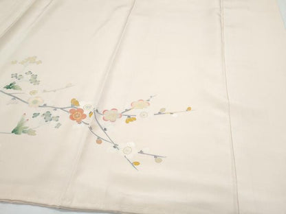 平和屋着物●訪問着　友禅　草花文　正絹　逸品　CABH3720th