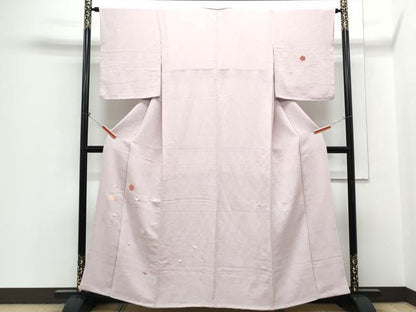 平和屋着物●訪問着　総刺繍　吹き寄せ文　金糸　鬼しぼ縮緬　正絹　逸品　CABH3721th