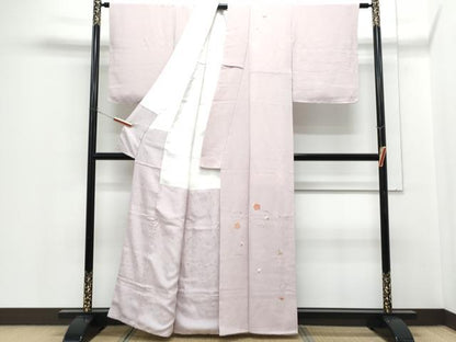 平和屋着物●訪問着　総刺繍　吹き寄せ文　金糸　鬼しぼ縮緬　正絹　逸品　CABH3721th