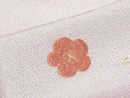 平和屋着物●訪問着　総刺繍　吹き寄せ文　金糸　鬼しぼ縮緬　正絹　逸品　CABH3721th
