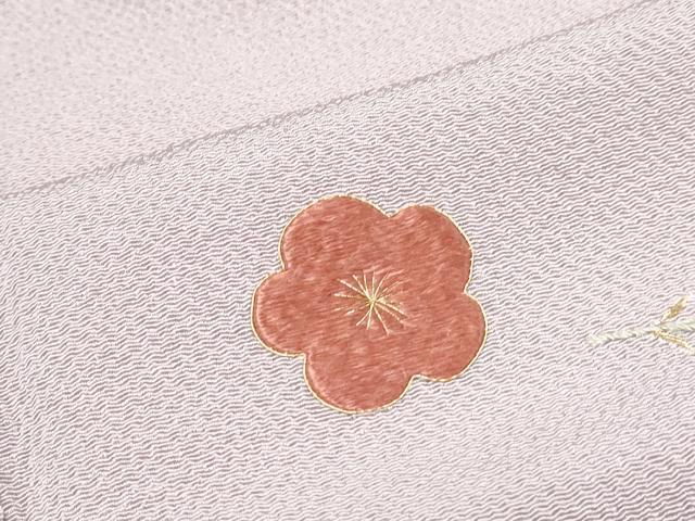 平和屋着物●訪問着　総刺繍　吹き寄せ文　金糸　鬼しぼ縮緬　正絹　逸品　CABH3721th